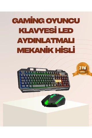 Mekanik Led Gaming Klavye Mouse Seti - Yüksek Tepki Ve Ergonomi