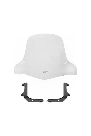 GP Kompozit SYM Xpro 125 2018-2024 Uyumlu Elcikli Ön Cam Şeffaf 48 cm