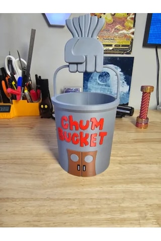 Chum Bucket Tasarımlı Kalemlik Masa Üstü Düzenleyici