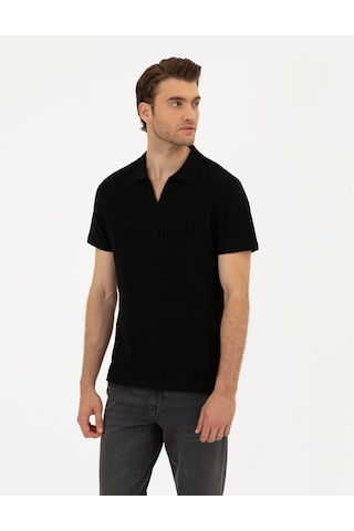 Pierre Cardin Erkek Siyah Tişört 50296772-vr046 Siyah