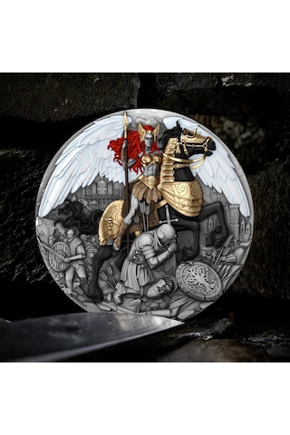 Agakulche Savaşçı Kızıl Valkyrie Gümüş Sikke Coin