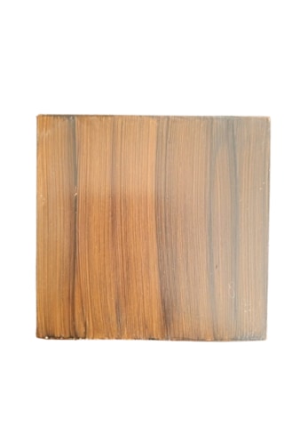 El Yapımı Eskitme Ahşap 6'lı Bardak Altlığı Seti Kahverengi