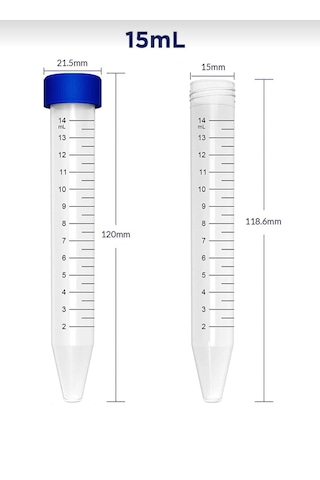 Falkon Tüpü 15 Ml - Dibi Konik - 10 Adet