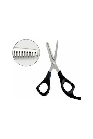 Berber Kuaför Ara Makası 6 Cm Paslanmaz Çelik Plastik Saplı Makas