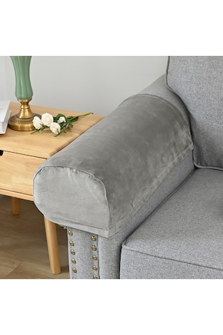 Xiyyadms Halka Yıkama Eliyelik Koltuk Koruması - Kaymazsız, Dört Mevsim Kullanıma Uygun, Esnek Polyester - 10 Adet Çivi İle Set Açık Gri AÇIK GRİ