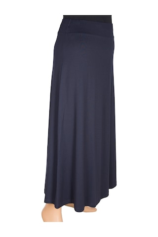 Dule Kadın Aymoli Penye Kloş Beli Lastikli Astarlı Lacivert Etek Lacivert