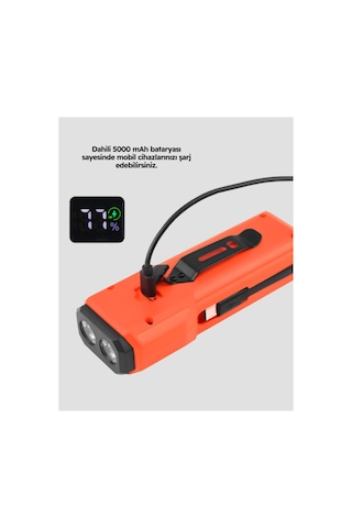 Powerbank Özellikli Bisiklet Işığı Dijital Göstergeli Led Belirtilmemiş Belirtilmemiş