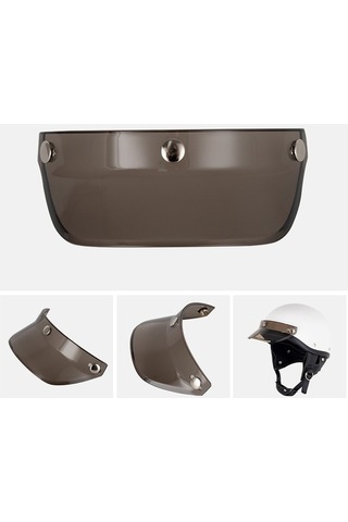 Dancemonkey Reçine Kask Vizörü - 18x7.5 Cm, 37g Hafif, Kolay Kurulum