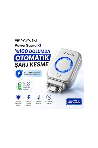 Type-c Batarya Koruma Cihazı Otomatik Şarj Kesici Telefon Tablet Powerbank Uyumlu Powerguard X1