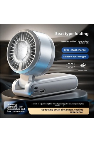 Jialan Usb Şarj Edilebilir Kablosuz El Fanı 5 Seviye Yüksek