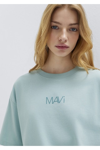 Mavi - Mavi Logo Baskılı Yeşil Tişört 1613884-71456