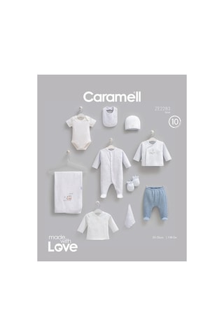 Cara Caramell %100 Pamuk Mini Travel 10 Parça Hastane Çıkışı Zıbın Seti Mavi Crml.ze2283.mav
