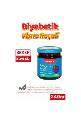 Diyabetik Vişne Reçeli 2 X 240 Gr