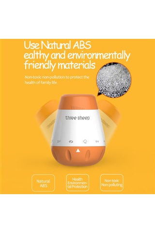 Maiyame Turuncu Bebek Uyku İyileştirici - 6 Sakinleştirici Ses Bebek Ağızkuvveti Algılama - Şarj Edilebilir Pilli Beyaz Gürültü Cihazı Turuncu