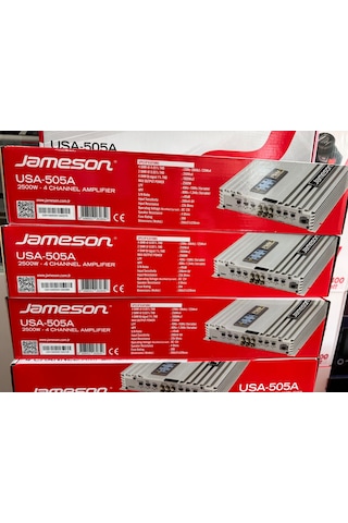 Jameson Usa 2500 Watt 4 Kanal Oto Amfi Si Yeni Serisi Stero