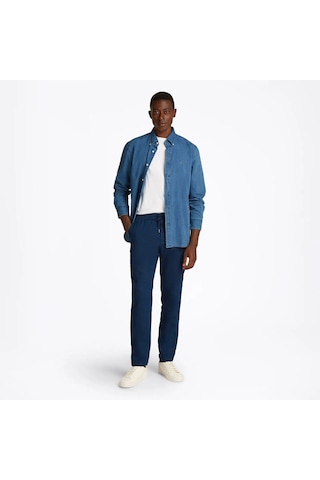 Tommy Hilfiger Chambray Rf Shırt Erkek Mavi Gömlek - Mw0mw38134 Mavi
