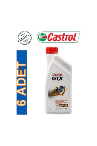 Castrol GTX LPG 20W-50 Motor Yağı 6 x 1 L
