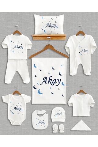 Fenerbahçeli İsme Özel 11'Li Organik Bebek Hastane Çıkışı Ekru