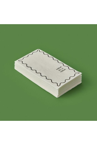 Evidea Kitchen 20'li Creme De La Creme Desen Peçete - Gri / Beyaz - 16x8 Cm