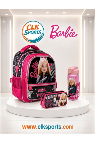 Barbie Okul Çantası , Kalem Kutusu , Lisanslı Çelik Matara 4296