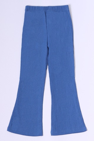 Kız Çocuk Tayt İspanyol Paça Karakter Nakışlı F15 Mavi