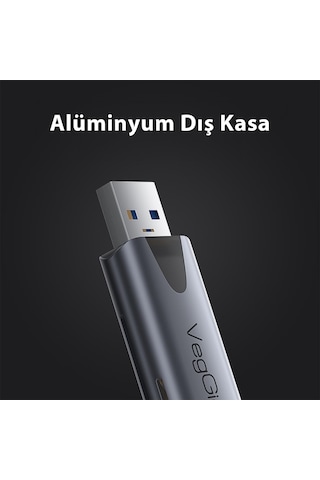 VegGieg Type-c ve Usb 2.0 SD Micro SD TF Kart Okuyucu