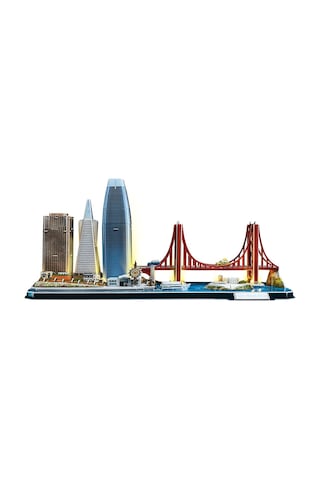 3d Puzzle San Francisco 3d Puzzle 90 Parça Led işıklı
