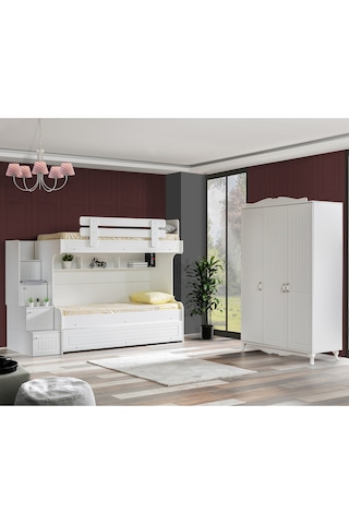 Ranza, Su Yavrulu Ranza 3 Kapaklı Dolap + 3 Adet Comfort Yatak 90 X 190 CM