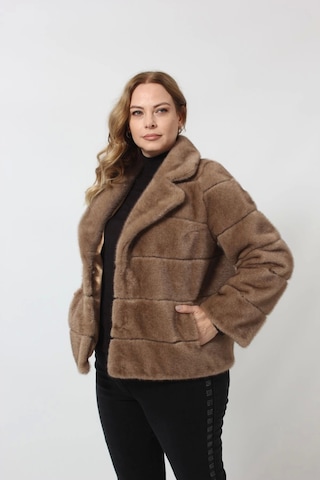 Moda Berray 3260 Vizon Suni Kürk Kısa Kaban Vizon