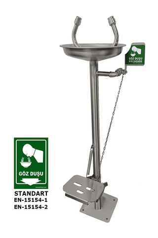 Ea 2028-a Acil Göz Yıkama Duşu Pedallı - Boy Tipi Paslanmaz