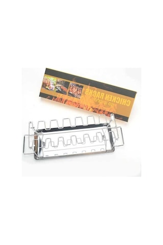 Didadodo 14 Yuvalı Mangal Tavuk Kanat Askısı - Katlanabilir, Drip Tepsili Pratik Tasarım