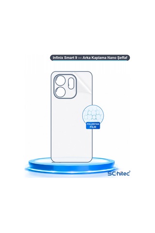 Schitec Infinix Smart 9 Uyumlu Arka Yüzey Hidrojel Koruyucu Film