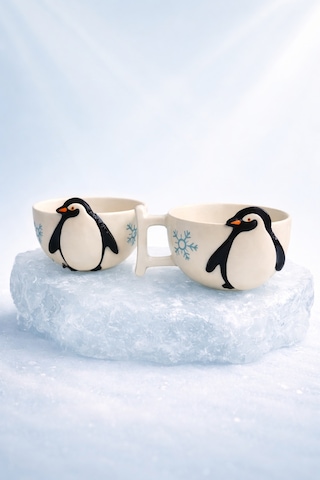 Meggdecor Lonely Penguin Seti Siyah Beyaz