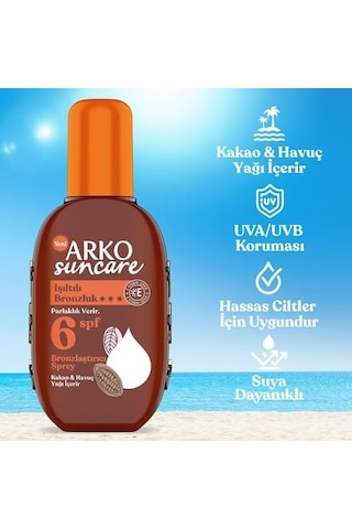 Arko Suncare Güneş Bakım Yağı, Spf+, 220 Mililitre Sku: Smg8690010491558 Açık Bej