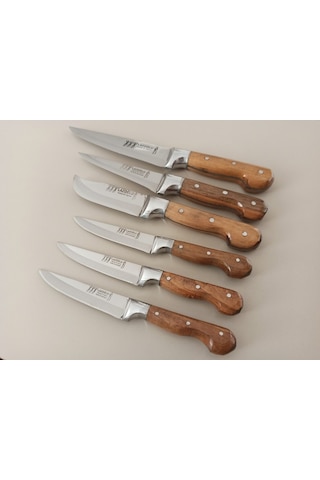 Lazoğlu Kasap-Kurban-Mutfak 6 Lı Bıçak Seti Kemik Satırı Bıçağı