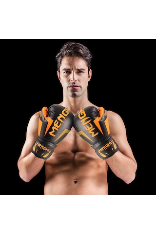 Moveevo Erkekler İçin 12oz Pu Deri Boks Eldiveni - Kaliteli Dolgu, Göğüs Ve Parmak Koruması, Havalandırmalı - Beyaz-siyah 27x16x12 Cm Çok Renkli