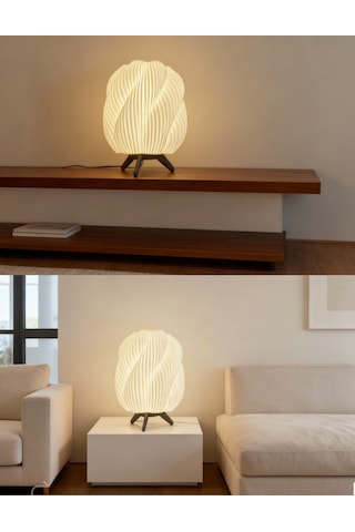 Modern Beyaz Renk Abajur Dekoratif Tasarımı İle Ev, Ofis, Cafe Ve Restorant Beyaz