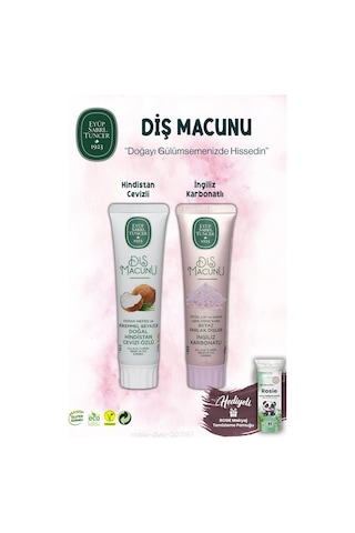 Diş Macunu 90 Ml, İngiliz Karbonatı Ve Hindistan Cevizi Özlü, Rosıe Beyazlık