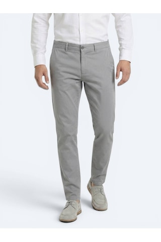 Kip Gri Dokuma Jogging Fit Casual Pamuk Karışımlı Pantolon