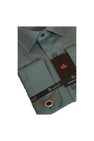 Dicotto Haki Yeşil Klasik Kesim Micro Kumaş Kol Düğmeli Regular Fit Erkek Gömlek - 190-19 001