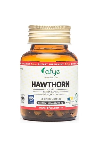 Afye Hawthorn 600 Mg Alıç-Melisa-Üzüm Çekirdeği Özü 60 Kapsül