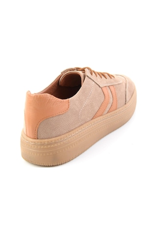 Bambi Bej Nubuk Hakiki Deri Kadın Sneaker K01753222201