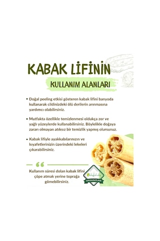 Hatay Yöresel Doğal Ham Kabak Lif Hamam Lifi 70 Cm