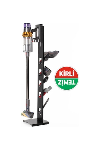 Dyson Uyumlu Dikey Süpürge Standı Siyah Renk Dyson V15 - V12 - V11 - V10 - V8 Modellere Uyumlu