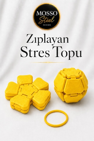 Zıplayan Stres Topu Clicker Stres Topu Lastik Mekanizmalı 3d Baskı Mekanik Fidget Oyuncak Ms-9