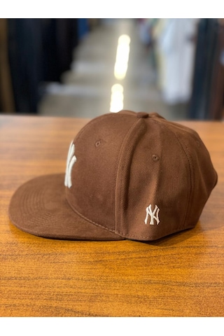 Hamze Ny Yankees Kahverengi Hiphop Snapback Rapper Basket Cap Şapka Kahverengi