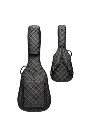Siyah Profesyonel Gigbag Klasik Gitar Kılıfı-çantası-kapitoneli Suni Deri
