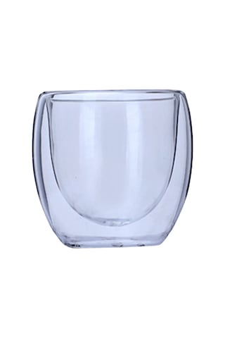 Neevoyu 80ml Isı Dayanıklı İki Katlı Cam Bardak - Soğuk Ve Sıcak İçecekler İçin Isı Yalıtımı, Şeffaf Tasarım Çok Renkli