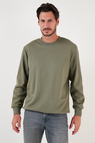 Buratti Pamuklu Bisiklet Yaka Regular Fit Basic Erkek Sweat 5905521 Haki