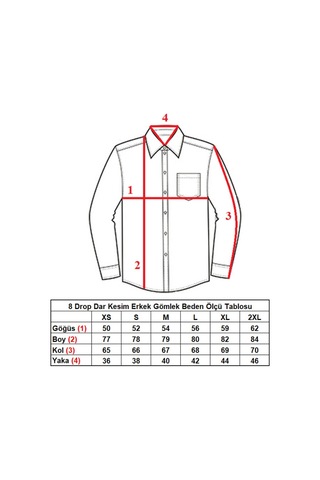 Krem 8 Drop Ekstra Uzun Kol Dar Kesim Micro Kumaş Kol Düğmeli Slim Fit Erkek Gömlek - 197-10 001